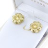 Earrings in 18K yellow gold in an archaic daisy design, 2601.