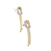 Knot silver earrings, goldplated, 1260.