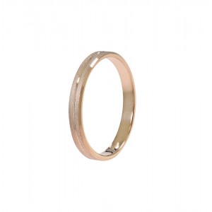 Stergiadis wedding rings 14K pink gold textured 3.00 mm (SAT2), 2800.