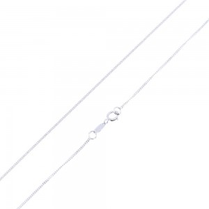 Neck chain 9 K al'oro, white, courmet 45 cm, 1749.