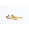 Knot silver earrings, goldplated, 1260.