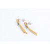 Knot silver earrings, goldplated, 1260.