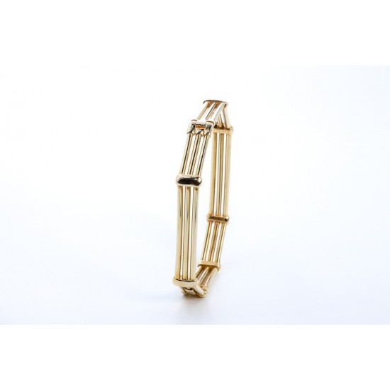 Bracelet in 14 K yellow gold square design, 1305.