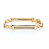 Bracelet in 14 K yellow gold square design, 1305.