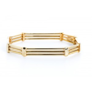 Bracelet in 14 K yellow gold square design, 1305.