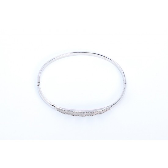 Bangle in 14 K white gold with zircons, 1307.