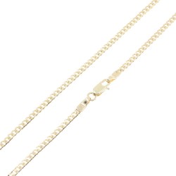 Neck chain in 14 K al'oro, yellow, courmet 55 cm, 1722.