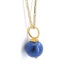 Pendant in 14 K yellow gold with lapis, 1378.