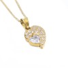 Heart in 14 K yellow gold with zircons, 1396.