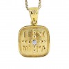 Constantine's coin pendant in 14 K yellow gold with zircon, 1544.