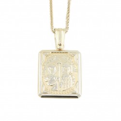 Constantine's coin pendant in 14 K yellow gold rectangle, 1552.