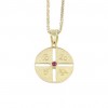 Constantine's coin pendant in 14 K yellow gold with small ruby, 1551.