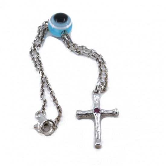 Amulet, silver cross, 1543.