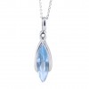 Blue topaz pendant in 14 K white gold, 1565.