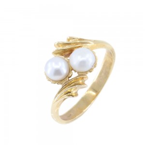 Ring in 18 K yellow gold with pearls, 1680.