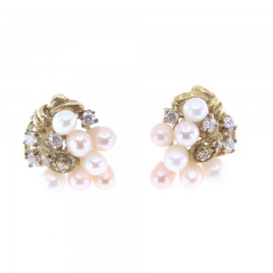 Earrings with pearls in 14 K., 1791.