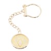 Keychain in 14 K yellow gold, round, 1818.