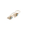 Earrings in 14 K gold with turquoise, 1887.