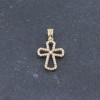 Cross in 14 K yellow gold with zircons, 1890.