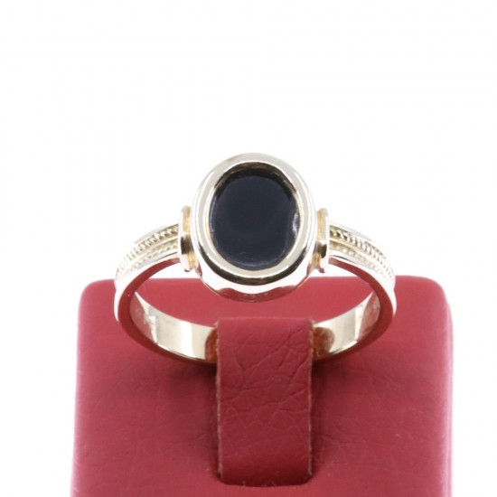 Men's ring in 14 K gold with onyx, 1904.