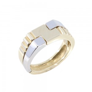 Men's ring in 14 K gold bicolor, 1907.