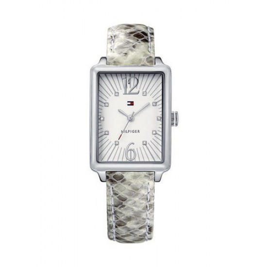 Tommy Hilfiger Silver Python Leather Strap 1780977