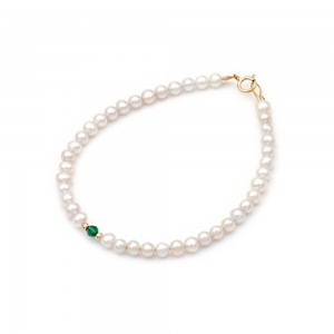 Fresh water pearl bracelet 4.0-4.5mm 14 K, 2308.