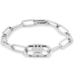 Tommy Hilfiger bracelet in steel silver with TH logo, 2780728.