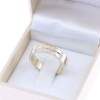 14K white and yellow gold wedding band design ring, 2520.