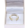 14K white and yellow gold wedding band design ring, 2522.