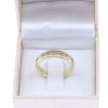 14K white and yellow gold wedding band design ring, 2523.