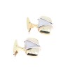 Cufflinks in 14K yellow and white gold, 1991.