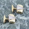 Cufflinks in 14K yellow and white gold, 1991.