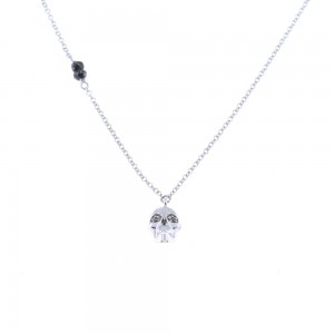 Silver skull necklace, 1978.