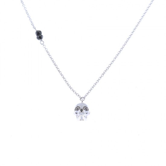 Silver skull necklace, 1978.