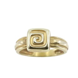 18 K yellow gold meander ring, 2009.