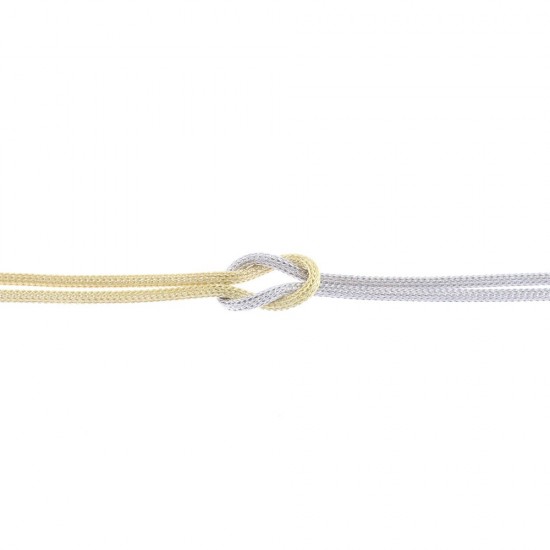 Bracelet in silver two-tone knot, 2024.