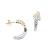 14 K white and yellow gold earrings with zircon, 2083.