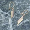 14 K gold earrings in three colors, 2113.