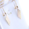 14 K gold earrings in three colors, 2113.