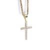 Cross in 14 K yellow gold with zircon small, 2138.