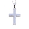 14 K white gold cross in classic square design, 2141.