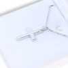 14 K white gold cross in classic square design, 2141.