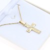 14 K matte cross with details in shiny gold, 2165.