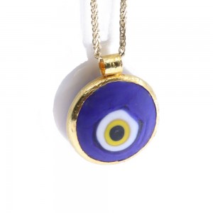 14 K enamel eye pendant with gold fastening, 2232.