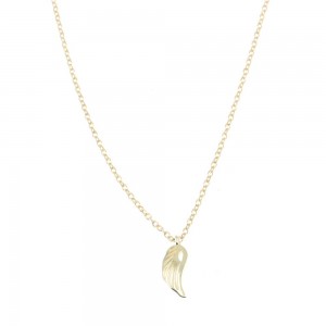 Silver necklace feather, Senza, goldplated, 2281.