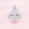 14 K white gold cross with zircon, 2254.