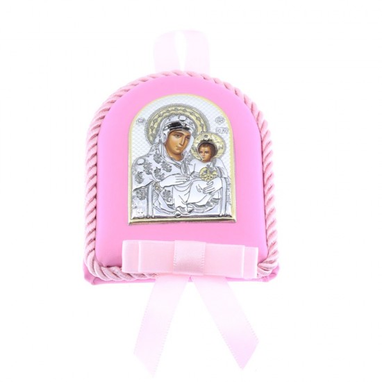 Children's icon Virgin Mary in pink color Prince Silvero MA/D1102O-R.