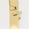 18 K yellow gold cross in wire design, 2269.