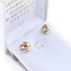 14 K knot earrings in three colors, 2280.